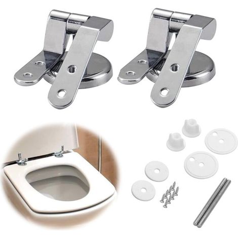 Charniere Abattant WC Fixations Remplacement WC Siège Charnière WC Fixations - Convient à Toutes Sortes de Styles de Toilettes Tels,WC Siège Charnière WC Fixations,Montage Facile