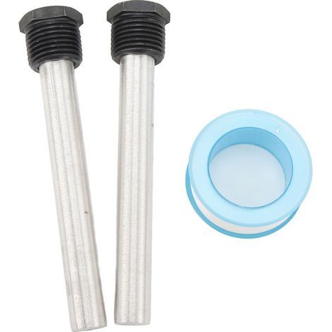 Lot de 2 anodes de rechange en magnésium pour chauffe-eau, filetage NPT 1/2 po, compatibles avec la plupart des chauffe-eau de camping-cars. (1/5)