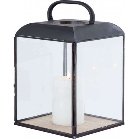 Lanterna Millicent Piccola 19,5x19,5x34 h cm in Acciaio Antracite (1/3)