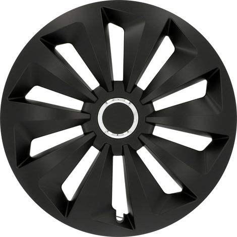 Cartrend Radzierblenden Fox 35 cm (14 Zoll) schwarz 4 Stück