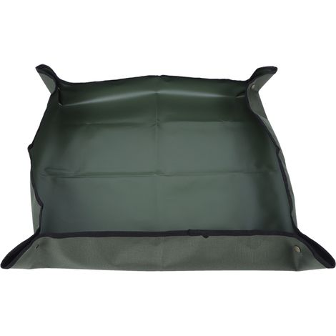 Bandeja para trasplantar plantas jóvenes, ideal para trasplantar flores de interior. Práctica y ordenada bandeja de jardinería, color verde militar.