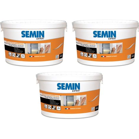 Colle Tout Matériaux Semin - Prêt à l'Emploi - Intérieur/Extérieur - Seau de 5 kg (lot de 2)