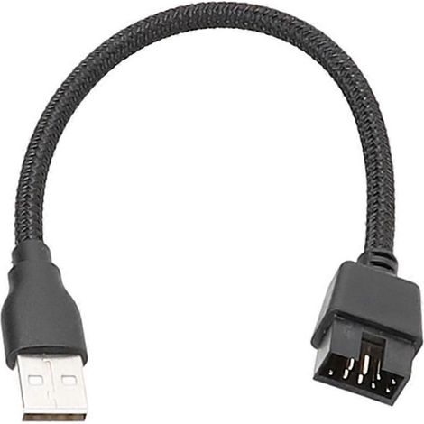 USB-A-Verlängerungskabel für interne Datenperipheriegeräte des Motherboards auf 9-poligen USB-Anschluss (1/5)