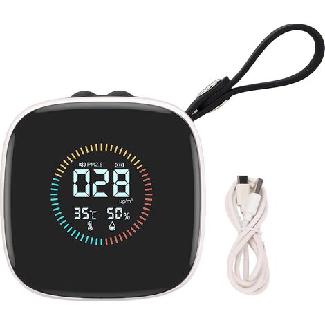 Testeur de qualité de l'air PM2.5, température et humidité, affichage LCD, pour maison, hôtel, bureau (1/5)