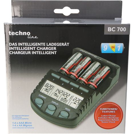 techno-line BC-700 Mikroprozessor-Ladegerät für AA AAA Akkus (1/5)