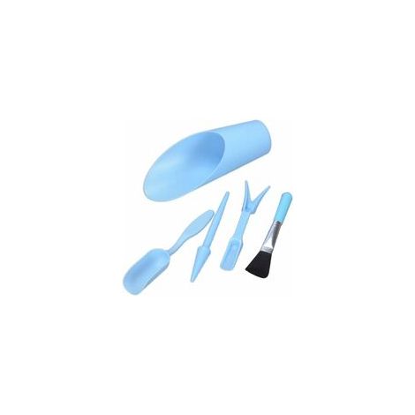 Kit de transplantation de plantes GDRHVFD (5 outils) : bêche en plastique, perceuse, pelle, seau, brosse, cuillère – Bleu (1/5)