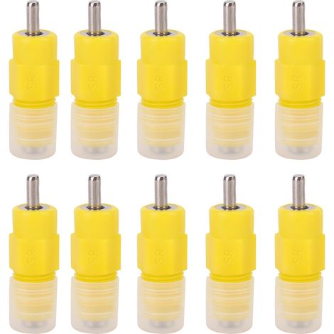 Lot de 10 abreuvoirs automatiques pour poulets, avec tétines et accessoires. (1/4)