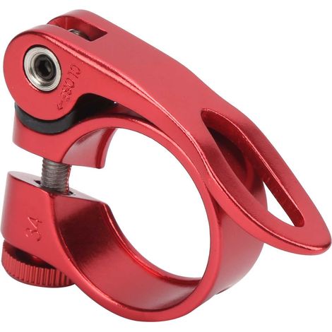 Schnellspann-Sattelklemme aus Aluminiumlegierung für Rennräder und Mountainbikes, kompatibel mit XT-C68 31,8 mm (rot) (1/5)