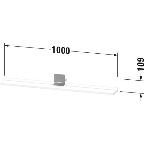 DURAVIT SV7433010550000 Sivida miroir tablette 1000x115x35mm (1/2)
