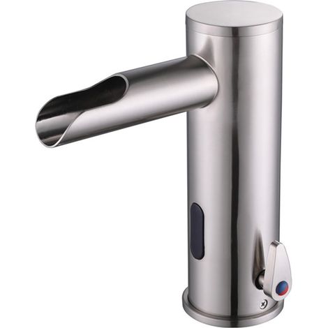 Robinet automatique sans contact, Induction chaude et froide, avec bouton de température réglable, fournitures G1/2 (1/5)