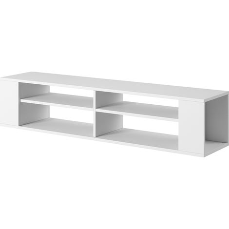Selsey Weri - Mueble de TV colgante - para la sala de estar - 140 cm - blanco - moderno (1/5)