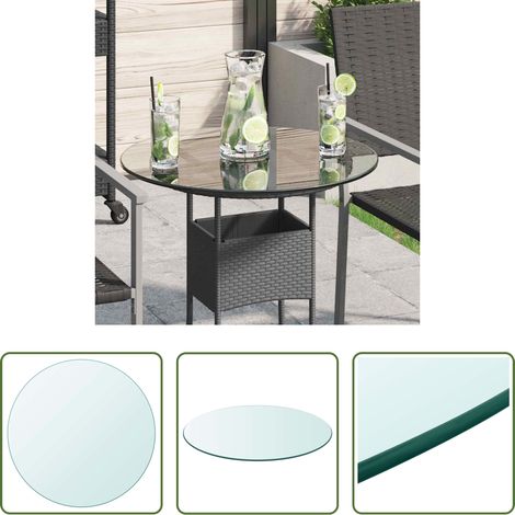 vidaXL Protection de meubles - Dessus de table ronde en verre trempé 500 mm (1/5)