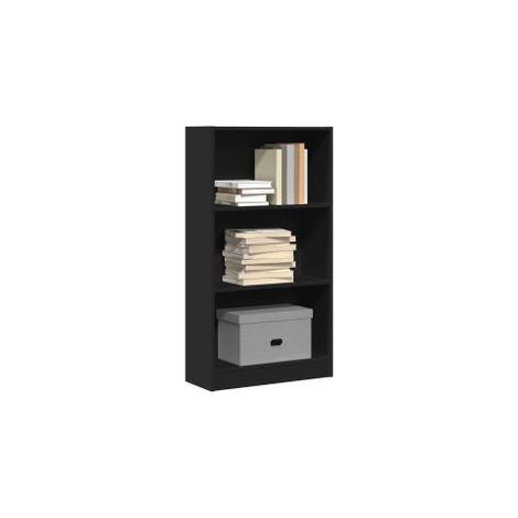 Bibliothèque noir 60x24x109 bois d'ingénierie (1/5)