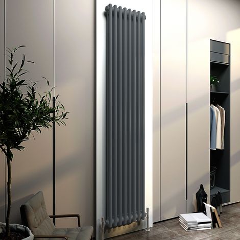 Biubiubath Traditional Cast Iron Radiator 1800x380mm 2 Column Anthracite