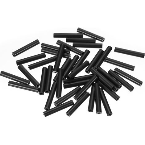 Entretoise Plastique ABS Noir M3 3.2mm Id x 7mm Od x 40mm L 120Pcs (1/5)