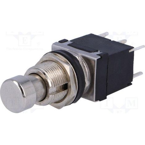 Drucktastenschalter 2Ctos ON-(ON) 1A 250V Imp.Schalter