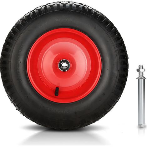 Roue de rechange Yakimz universelle pour chariot de jardin, diable, pneu pneumatique 4.80/4.00-8 390 mm (1/5)