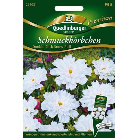 Quedlinburger Schmuckkörbchen Double Click Snow Puff - Blumensamen