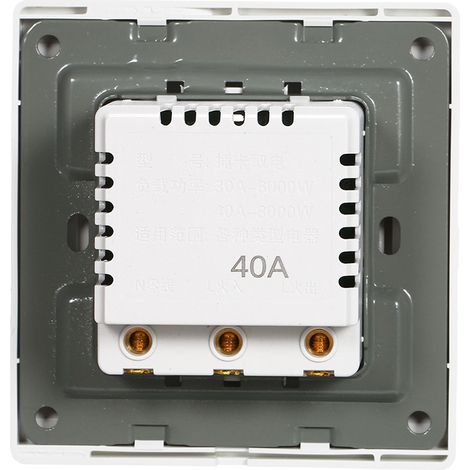 Interrupteur hotel 40A aluminium ABS coupe-circuit economie energie 8000W 85-250V prend courant carte cle chambre hôtel appartement bureau or noir blanc gris 8.6x9x4.2cm (1/5)