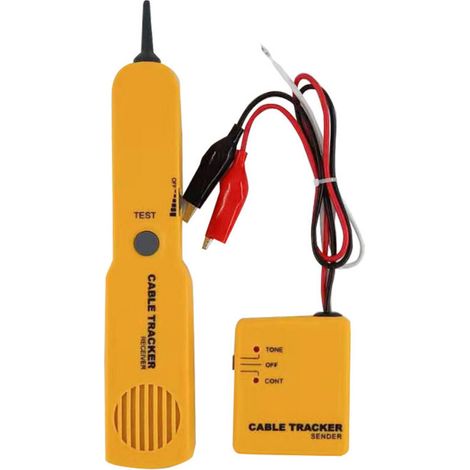 Traceurs de câbles de ligne téléphonique réseau, ensemble de capteurs, détecteur de ligne, outil de détection, traceurs de fils, test de continuité de circuit avec sac de rangement, Jaune