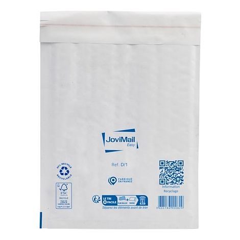 Pochette à bulles d'air kraft blanc 180 x 260 mm - Carton de 100 (1/2)