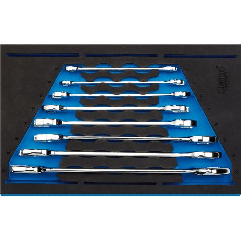 Draper Expert 8-Piece Open-End Spanner Set with 1/4 Drawer EVA Insert Tray (1/5)