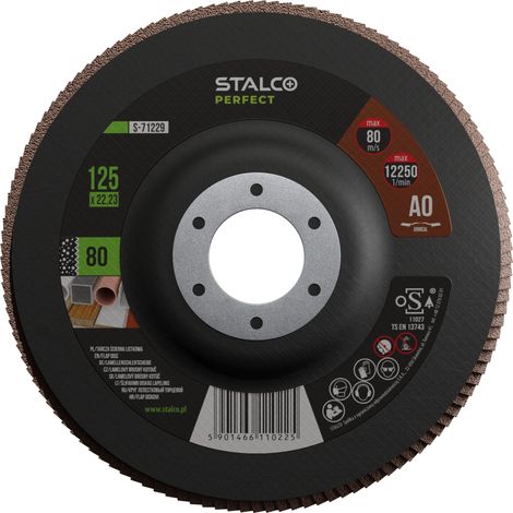 Stalco Fächerscheibe ø 125 x 22, 23 mm, G80, Elektrokorund S-71229 (1/2)
