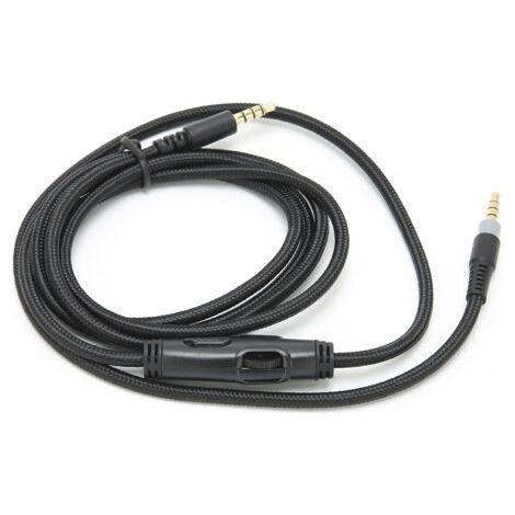 Câble pour casque HyperX Cloud avec prise jack 3,5 mm mâle et contrôle du volume