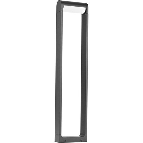 Borne Extérieure LED 10W Cadre Design Anthracite IP65 60cm - Blanc Chaud () - SILUMEN