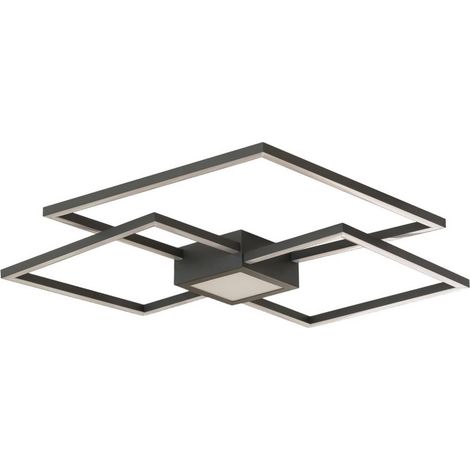 LED Ceiling Lightdimmable 'Duetto' made of Aluminium for Living Room & Dining Room (1/5)