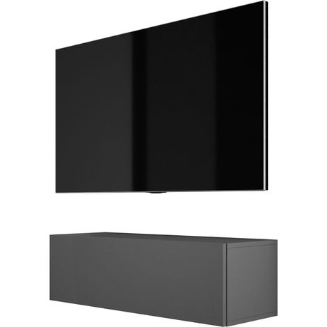 Meuble TV Suspendu, 100 x 34 x 32 cm, Anthracite (1/5)