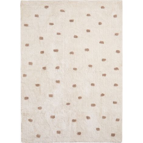 Sklum – Tapis shaggy rectangulaire 125x170 cm en coton – Doux et isolant – Pour chambre d'enfant – Nettoyage facile à l'aspirateur (1/5)