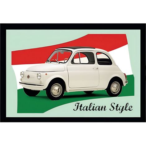 Miroir rectangulaire sérigraphié voiture italienne