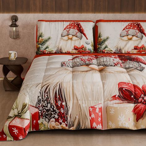 Couette Double Couette Double Face Couleur Unie et Impression numérique 13, fabriquée en Italie (1/5)