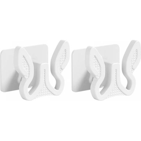 2 pièces Étagère à chaussures murale en plastique, polyvalente et portable, idéale pour la salle de bain ou le salon, Blanc (1/5)