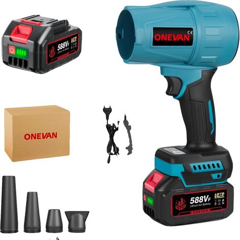Souffleur Turbo, Puissance de Sortie 3500W, Moteur Sans Balais, 1Batterie 1Chargeur EU (1/2)