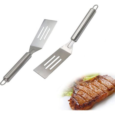 Set di 2 spatole in acciaio inox, spatola per griglia, spatola piccola, spatola per mini brownie, spatola per mini brownie a (1/5)