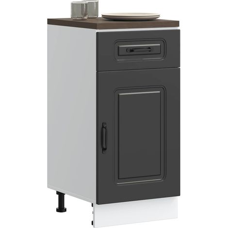 Küchenunterschrank Kalmar Schwarz Holzwerkstoff