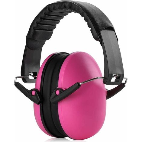 Casque antibruit rose - Protection auditive et réduction du bruit, convient aux enfants et aux adultes pour le tir sportif, la chasse, le travail du bois et la tonte de pelouse. (1/5)