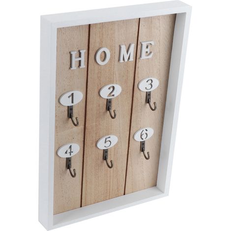 Schlüsselhalter zur Wandmontage aus Holz, Schlüsselorganizer, dekorativer Schlüsselständer, Dekoration (D) (1/5)