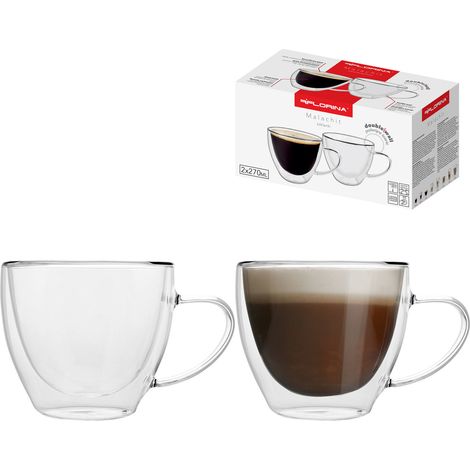 Florina Malachit-Thermogläser, 2 Stück, 270 ml