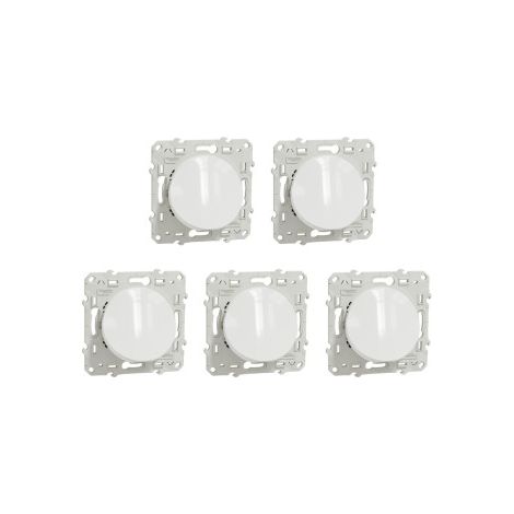 Schneider - Odace 2011 - LOT de 5 Sorties de cu00e2ble - Fixation VIS - Ref. : S520662x5 (1/4)