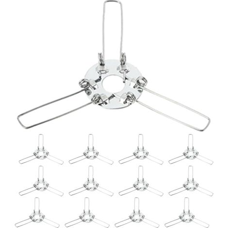 Soportes metálicos para pantallas de lámparas con clip, adaptadores tipo arpa para lámparas de mesa, con anillos de sujeción y portalámparas.