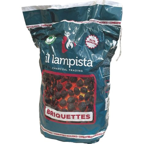CARBONE VEGETALE BRIQUETTES sacco da kg. 3 circa