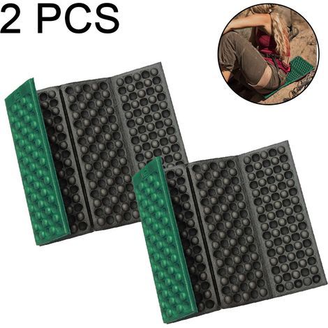 Set mit 2 wasserdichten XPE-Schaumstoff-Bodenmatten für Camping, Picknicks, Wandern, Trekking und Bergsteigen. Farben: Dunkelgrün und Schwarz. (1/5)