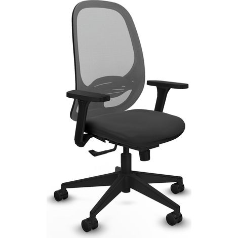 Silla de oficina piqueras y crespo Cilanco gris cuero sintético (1/2)