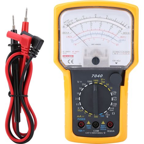 Multimètre analogique KT7040 haute sensibilité et précision, testeur multifonction pour électricité, mesure tension courant résistance, usage professionnel domestique (1/5)