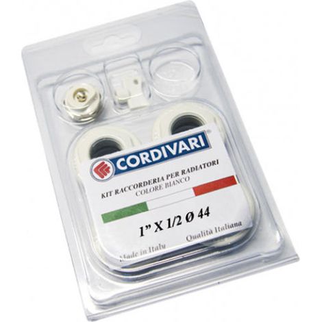 Cordivari - Kit di riduzioni + valvolino per radiatore ardesia alluminio da 1/2