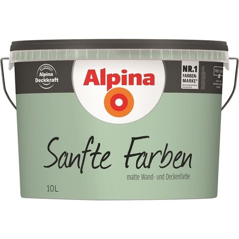 Alpina Sanfte Farben Wandfarbe 10 L lagune Wandfarbe