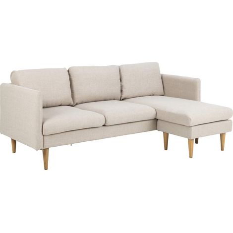 Milly canapé chaise longue tourné vers la droite ou la gauche beige. (1/5)